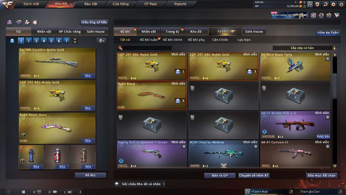 shop acc cf uy tin gia re